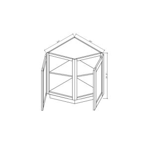 BEC24 Plainfield Pistachio Green Base End 24 - 24" x 24" x 34 <sup>1/2</sup>" High