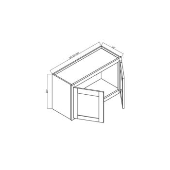 W2418 Elite Gobble Brown 2 Doors Wall cabinets 18" High - 24” Wide x 12" Deep x 18" High 2 Doors