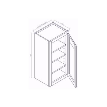 W0942 Classic Ocean Blue Wall cabinets 12" deep 42"High - 09" Wide x 12" Deep x 42" High 1Door 3 Shelves