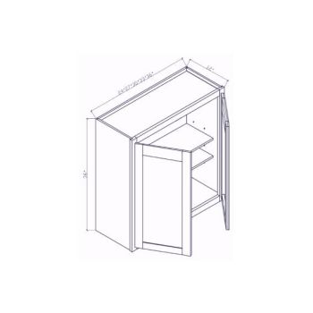 W2436 Classic Nickel Wall cabinets 12" deep 36" High - 24" Wide x 12" Deep x 36" High 2Doors 2 Shelves