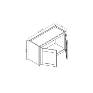 W3624 Classic Linen 2 Doors Wall cabinets 24" High - 36" Wide x 12" Deep x 24" High 2 Doors 1 Shelf