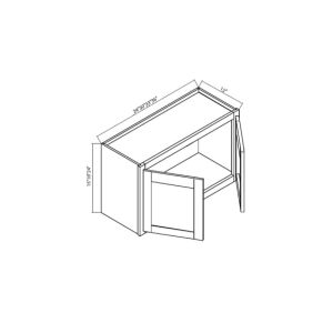 W3615 Petite Shaker Cloud White 2 Doors Wall cabinets 15" High - 36" Wide x 12" Deep x 15" High 2 Doors