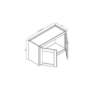 W3618 Stanford Denim Blue 2 Doors Wall cabinets 18" High - 36" Wide x 12" Deep x 18" High 2 Doors