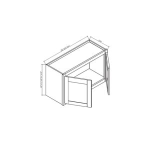 W301824 Classic Cloud White 2 Doors 24" Deep Wall Cabinets - 30" Wide x 21” High x 24" Deep 2 Doors