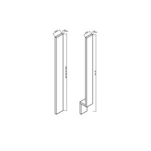 TF6"x96" Shaker Nickel Accessories - Fillers - Tall Filler 6"x96"