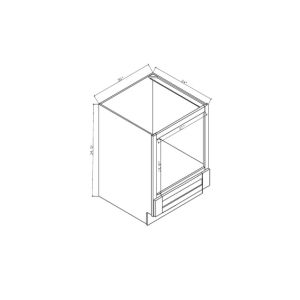 BMC30 Shaker Sage Green Base Microwave cabinet - 30" Wide x 34 <sup>1/2</sup>" High x 24" Deep
