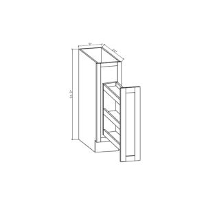 BSH09 Classic Linen Base Spice Rack - 9" Wide x 34 <sup>1/2</sup>" High