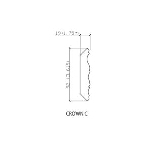 CROWN 2 Elite Linen Accessories - Moldings -  8'L x 2 <sup>1/2</sup>" Wide x <sup>3/4</sup>" Deep