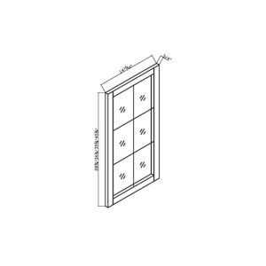 WDC2439MD Shaker Ocean Blue MULLION DOORS - 1 Mullion Door 14 <sup>15/16</sup>" Wide x 39 <sup>3/4</sup>" High x <sup>3/4</sup>" Deep