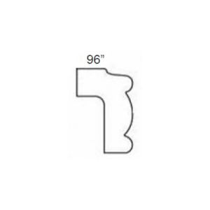 TLR8 Petite Shaker Gable Gray Accessories - Mouldings -  Traditional Light Rail  96" Wide x 1" High x 1 <sup>1/16</sup>" Deep