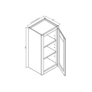 W2130 Elite Naval 1 Door Wall Cabinets 12" deep 30" High - 21 " Wide x 12" Deep x 30" High 1 Door 2 Shelves