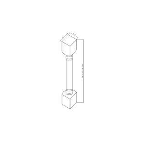 WPP42-1 Elegance Frost Wall Posts - Full Post Plain - 42" High x 4 <sup>1/2</sup>" Deep x 4 <sup>1/2</sup>" Wide
