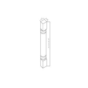 WPF42-1 Classic Linen Wall Posts - Split Post Plain - 42" High x 2 <sup>1/2</sup>" Deep x 4 <sup>1/2</sup>" Wide