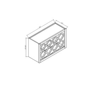 WWR3018 Classic Ocean Blue Wine Rack - 30" Wide x 12" Deep x 18" High